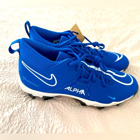 Nike Alpha Menace 3 Shark Football Cleats Royal Blue cv0582-414 Men\'s 11